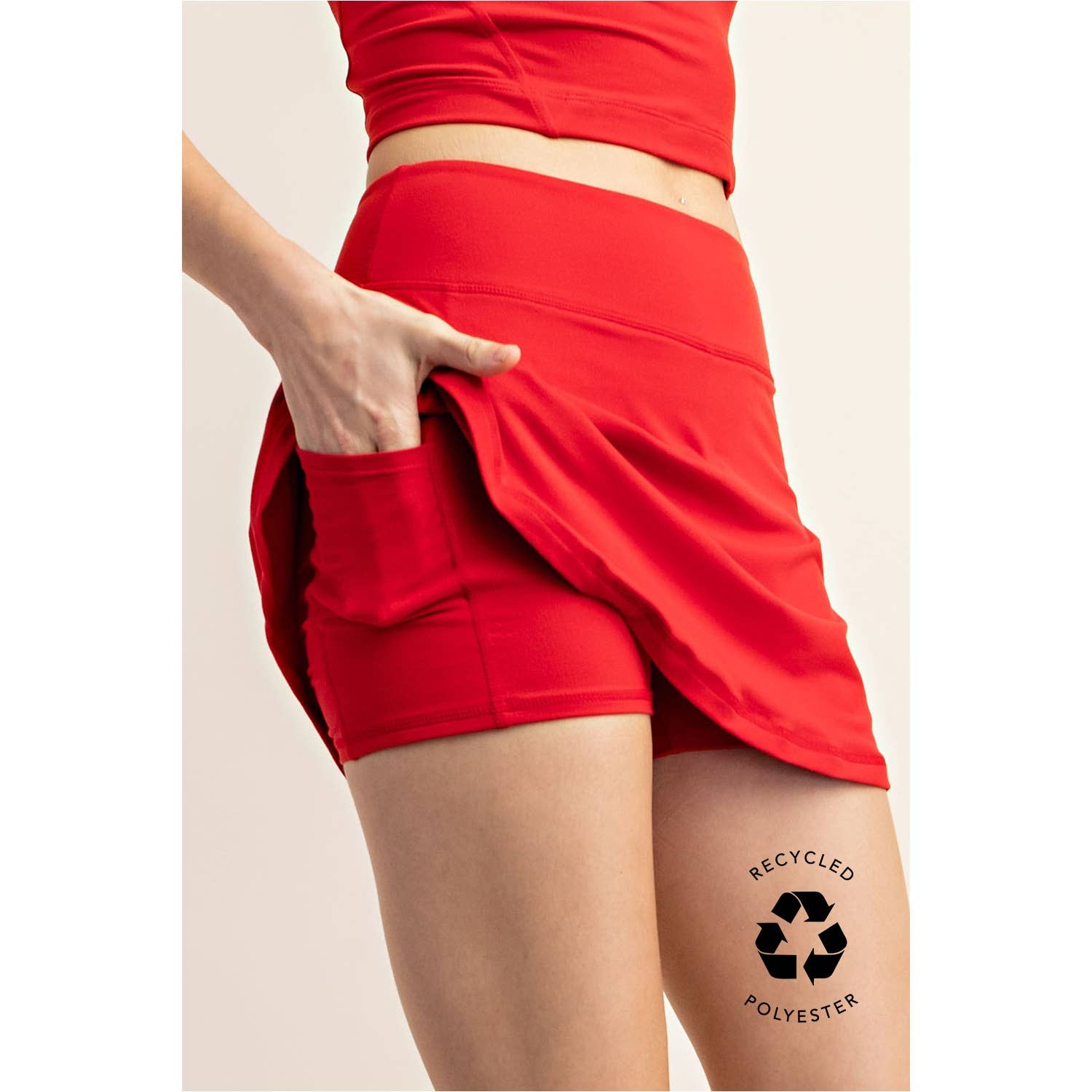 Performance A-Line Skort: True Red