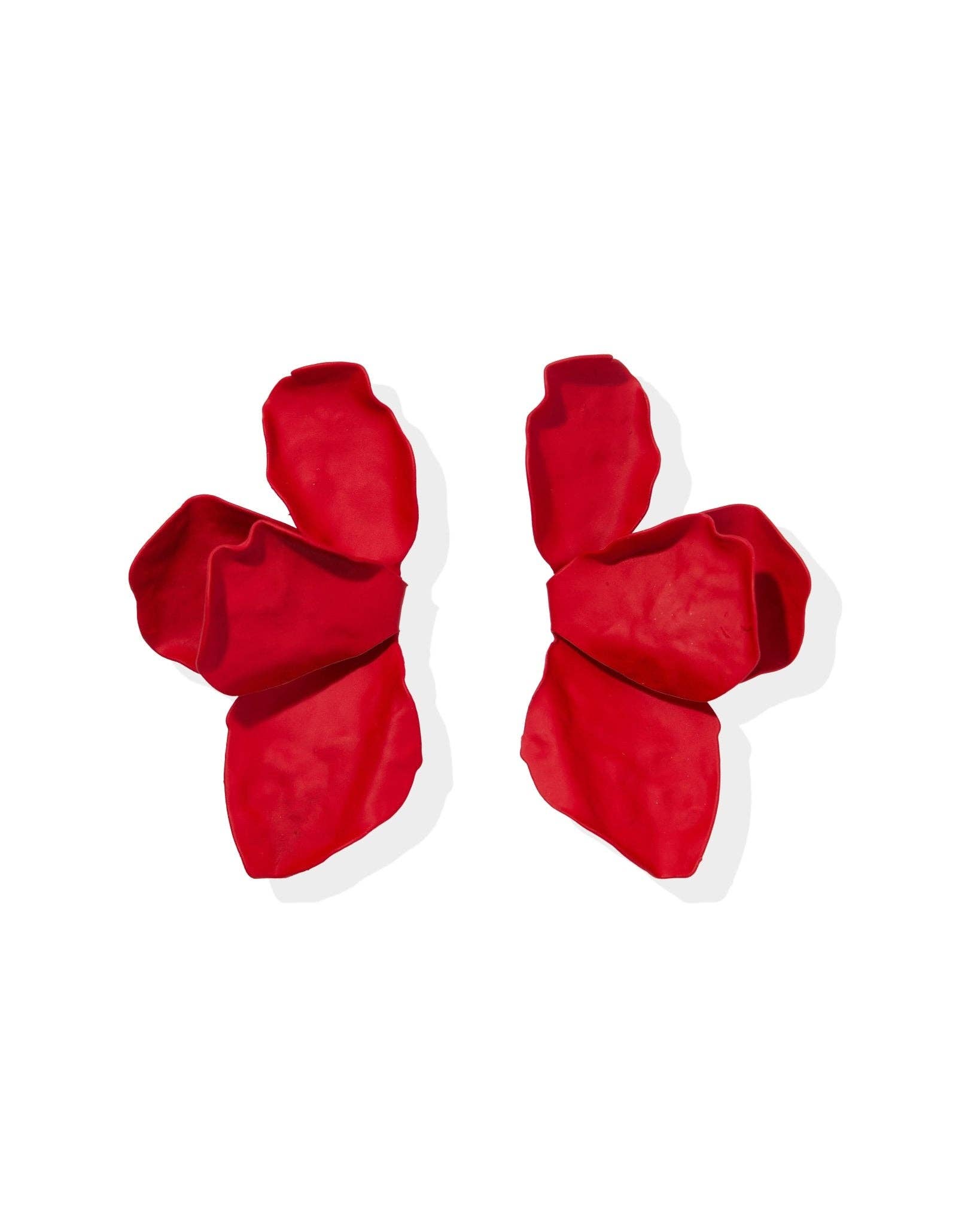 Eden Statement Earrings - Red