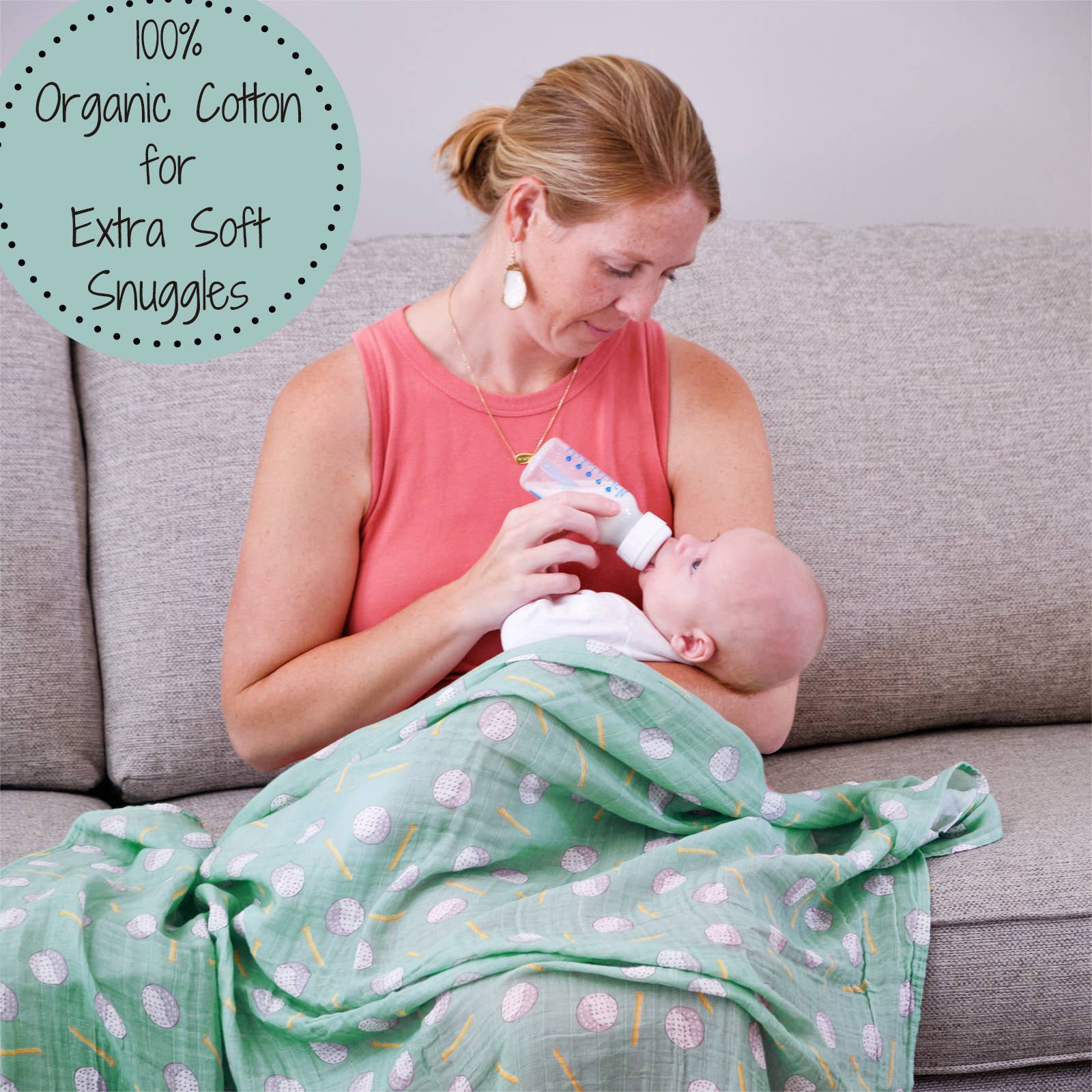 Hole In One Golf Baby Muslin Swaddle Blanket