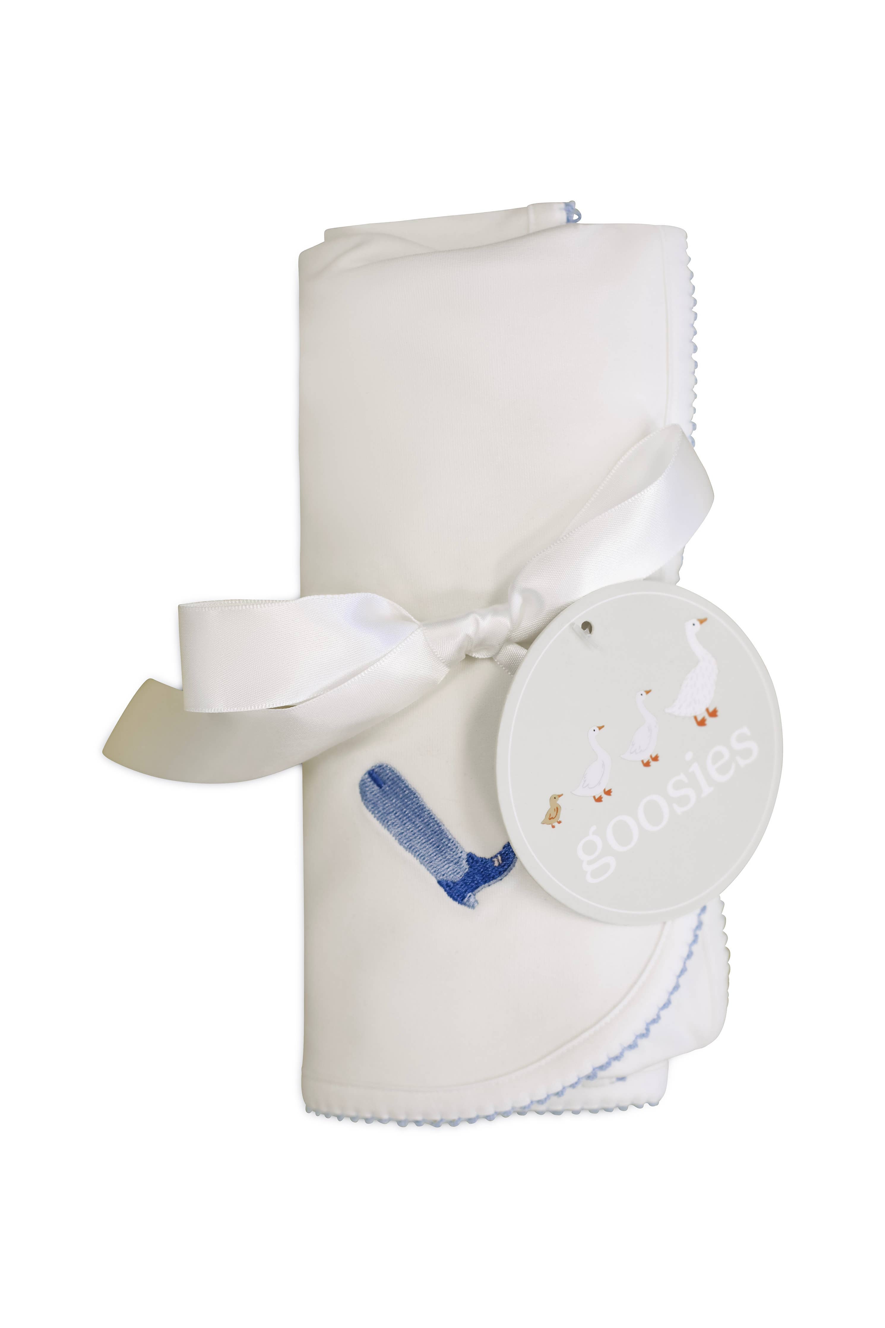 Pip Embroidered Blanket | Blue Boot