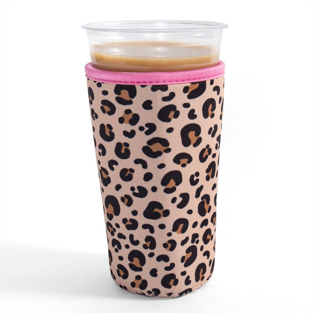 Leopard Print Drink Sleeve | Medium