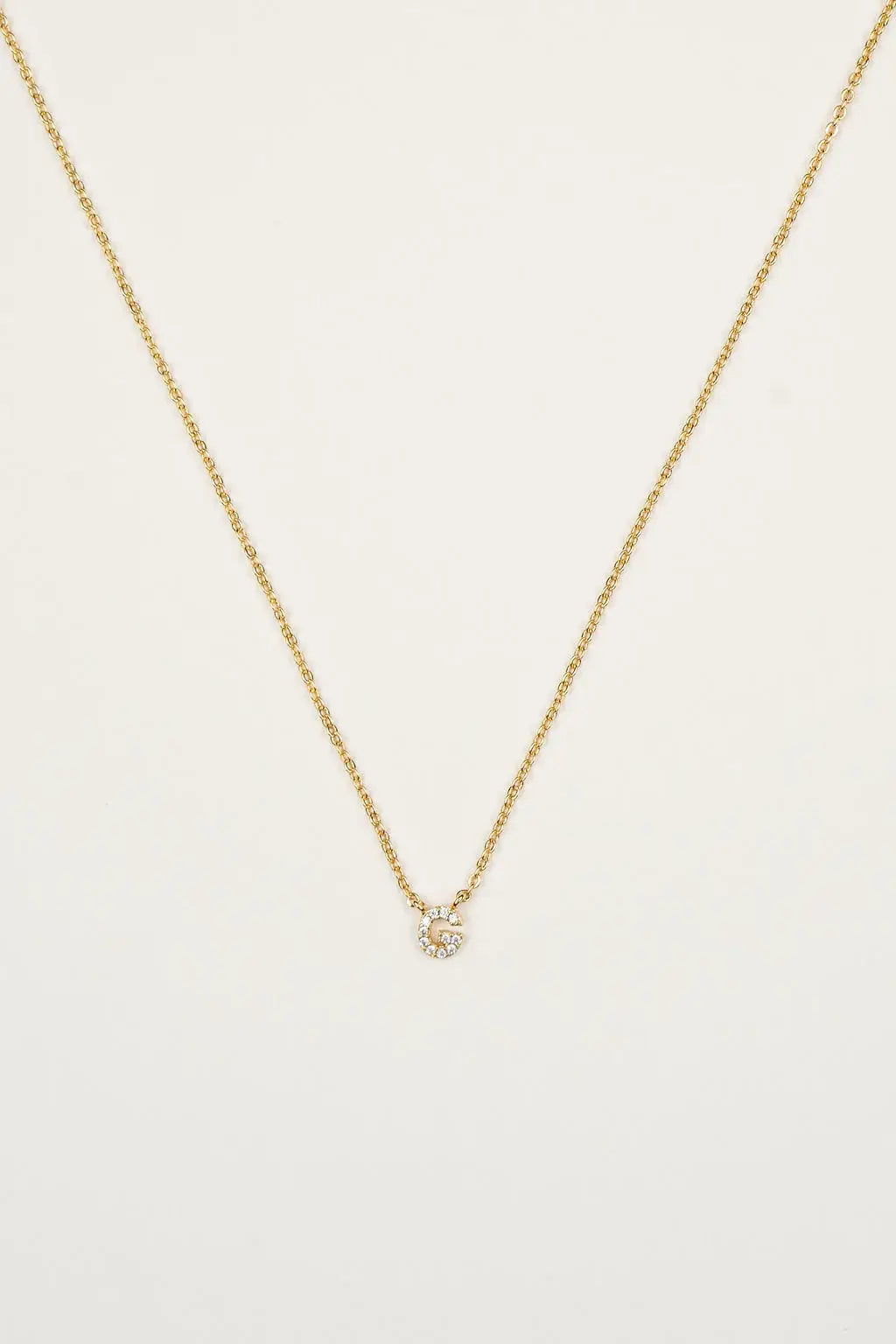 Dainty Shiny Initial Necklace
