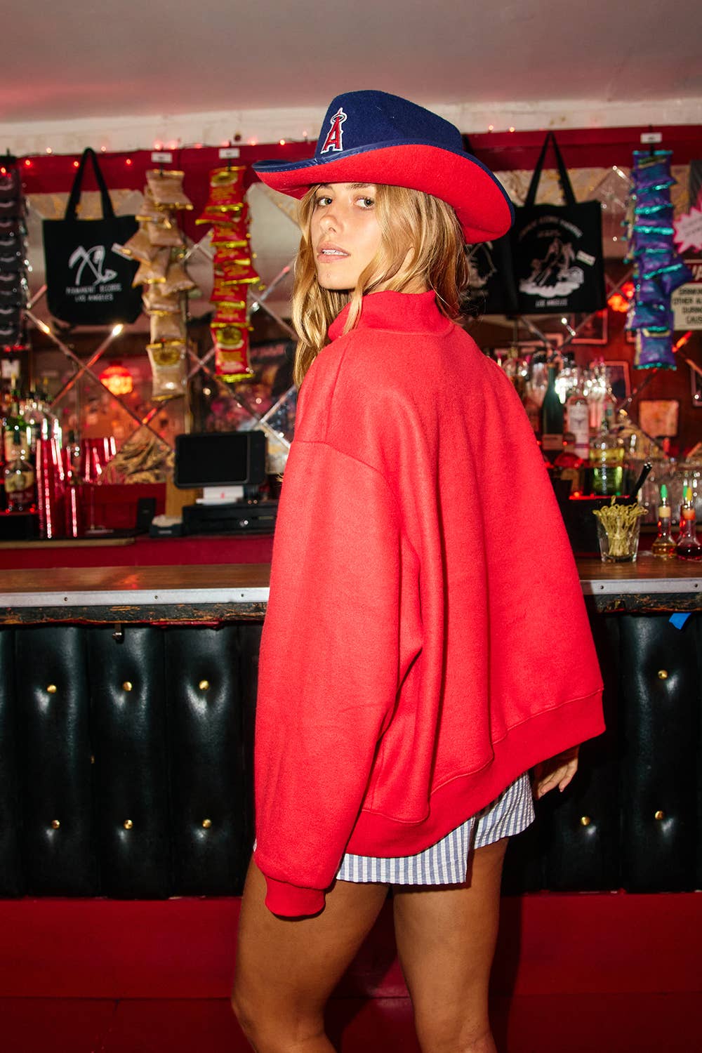 USA & FLAG Reversible MockNeck Sweatshirt | Navy