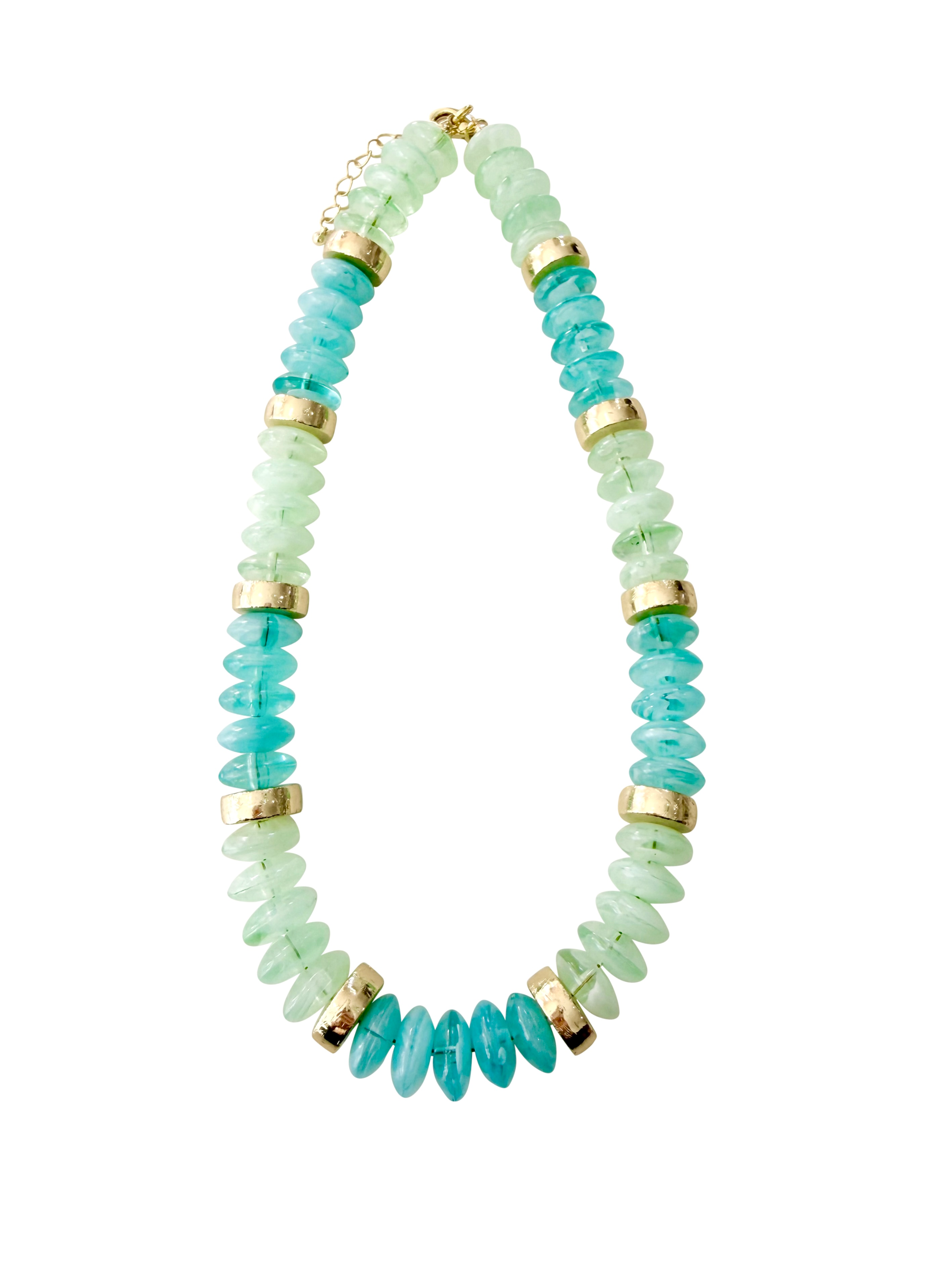Calloway Beaded Disc Necklace | Mint