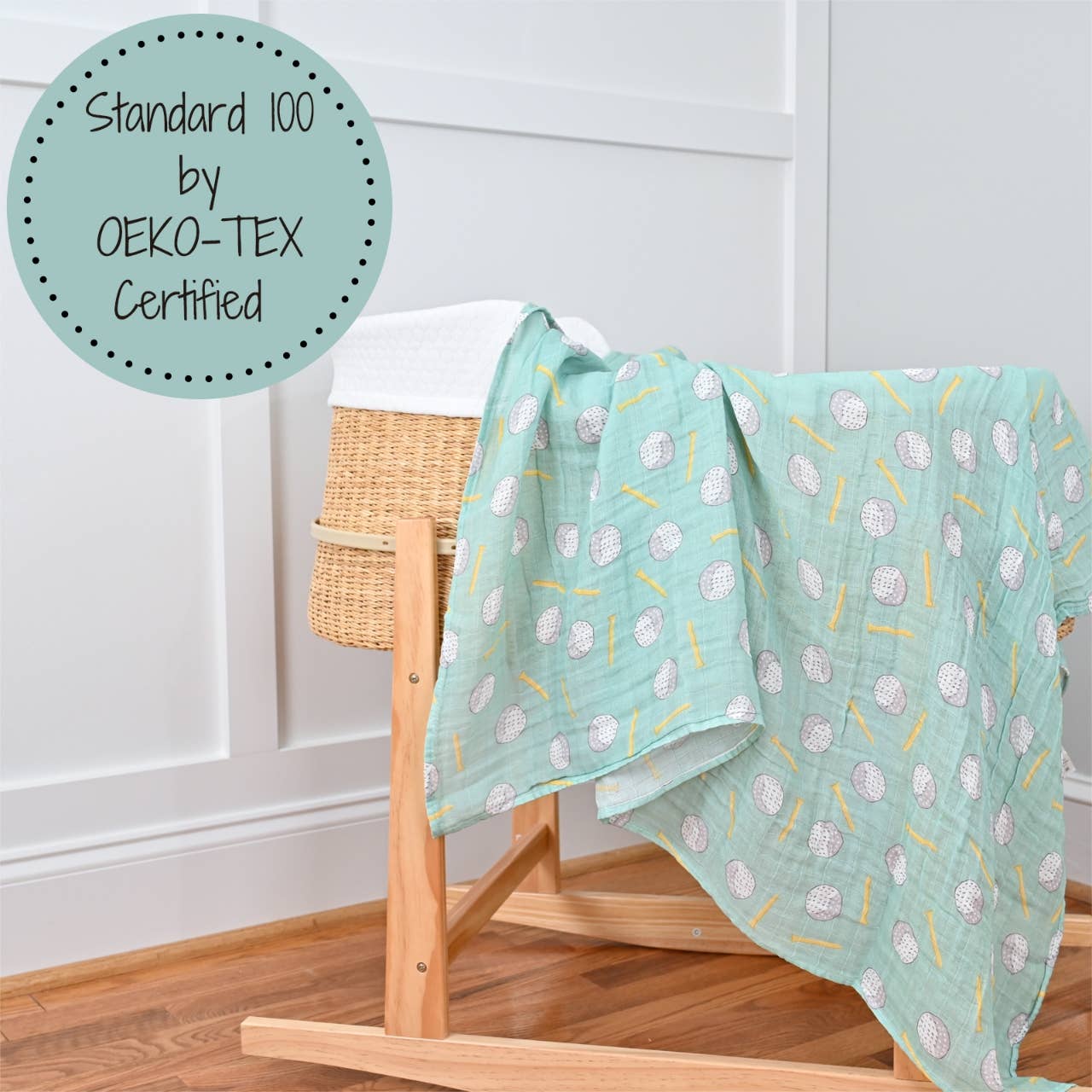 Hole In One Golf Baby Muslin Swaddle Blanket