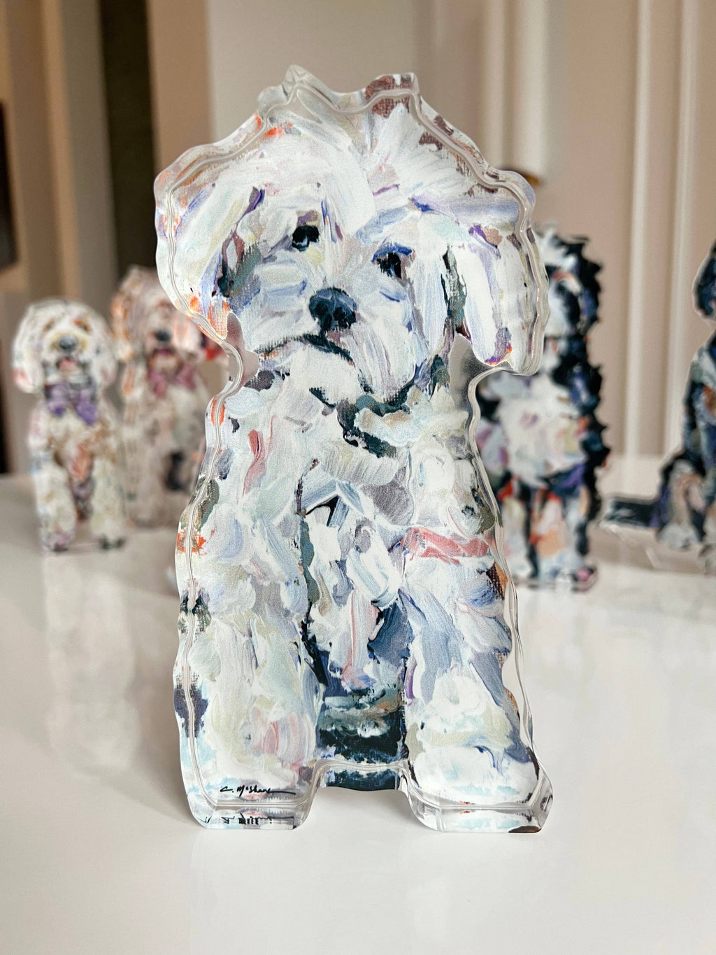 Maltipoo White Acrylic Shelfie
