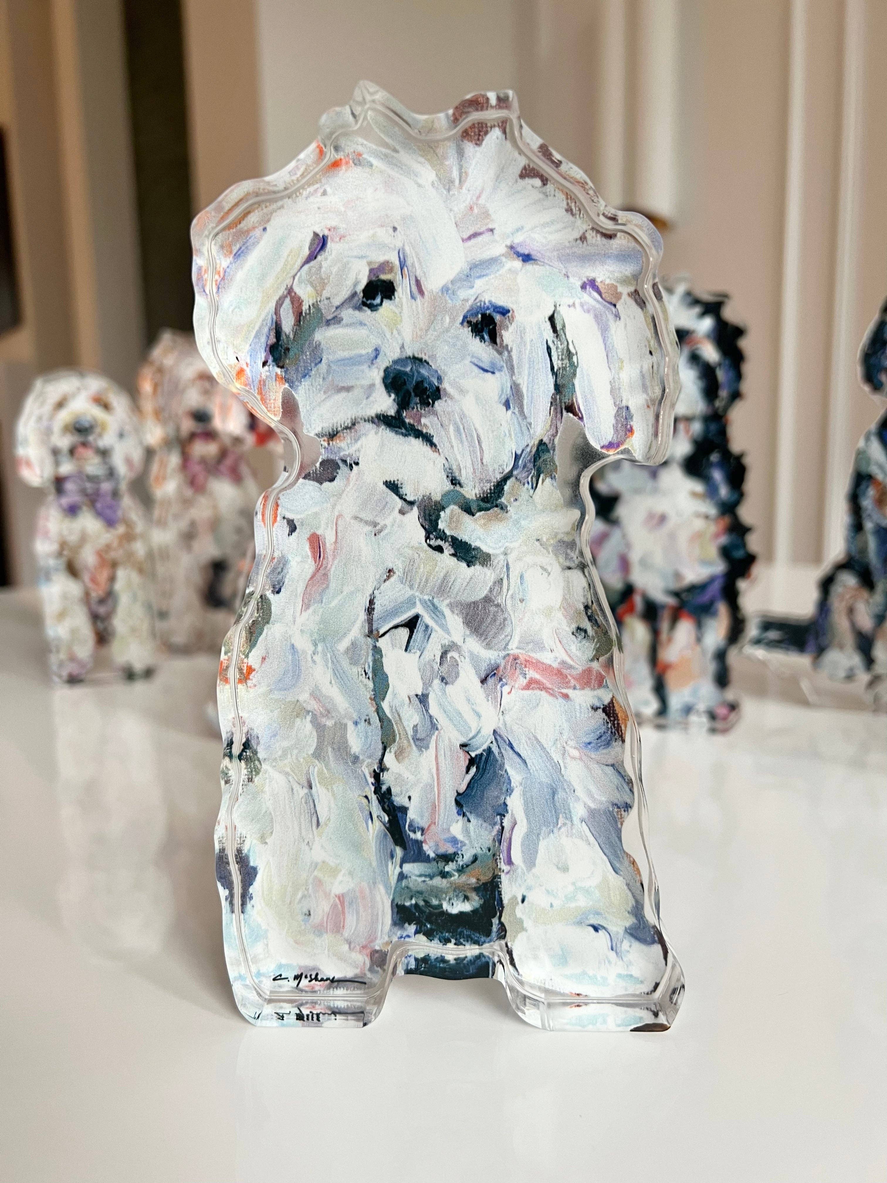 Maltipoo White Acrylic Shelfie
