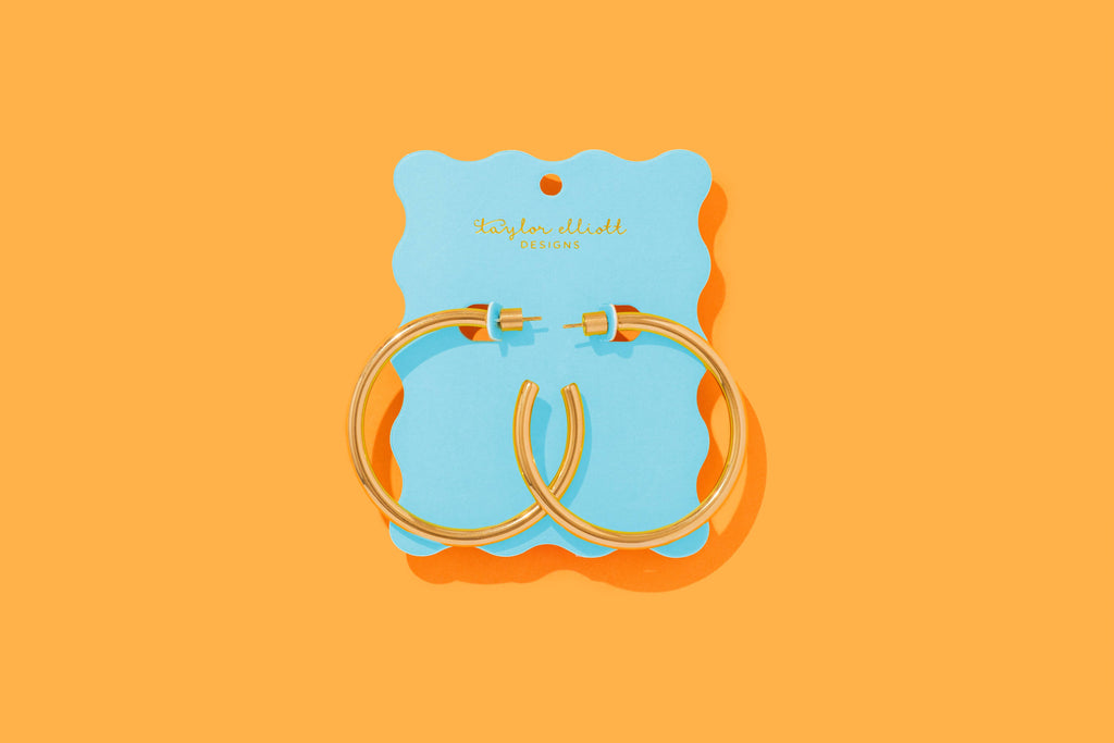 Terry Hoop Earrings | X-Large - Gold-Plated