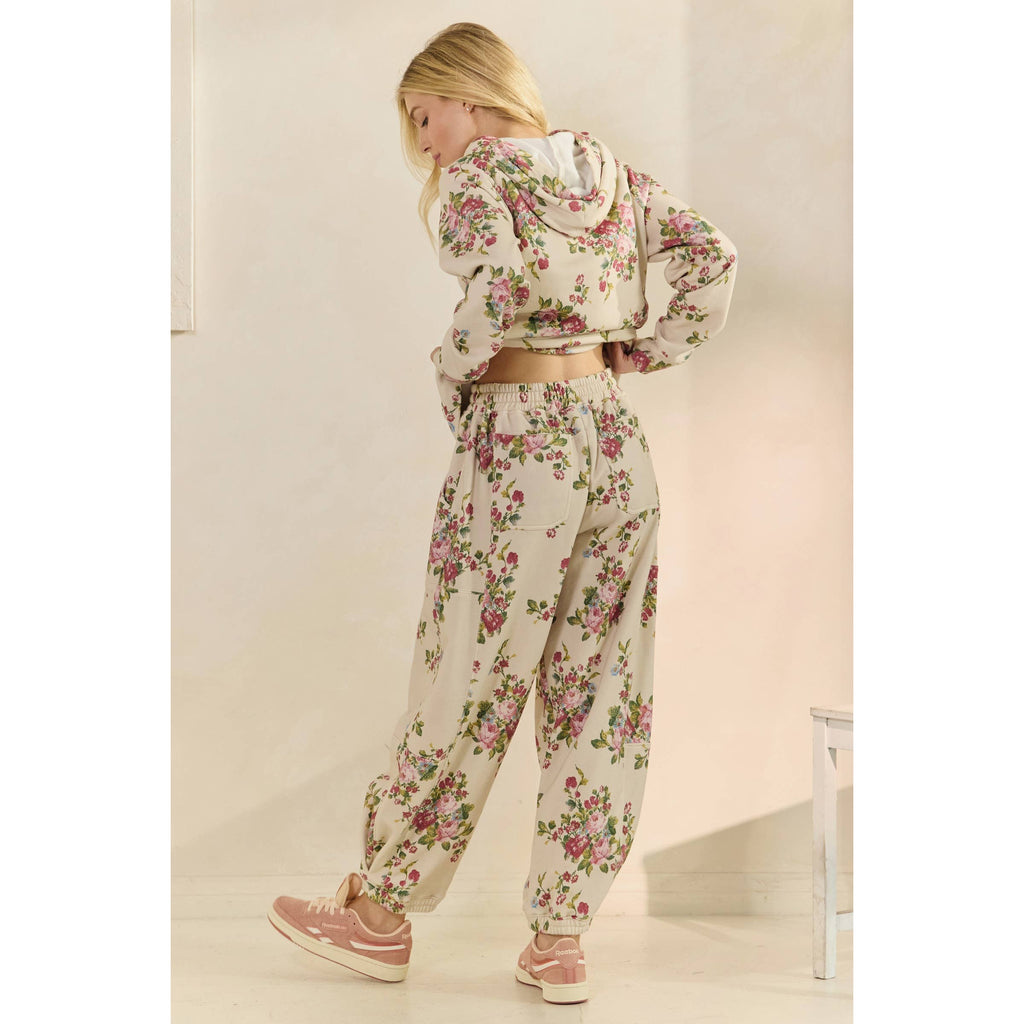 Floral Printed French Terry Set