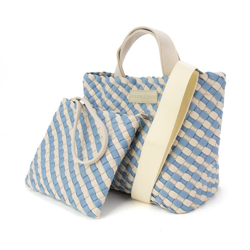 Hampton Mini Tote - Denim + Bone