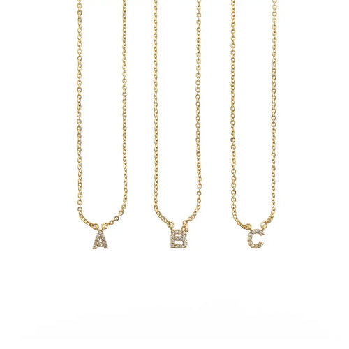 Dainty Shiny Initial Necklace