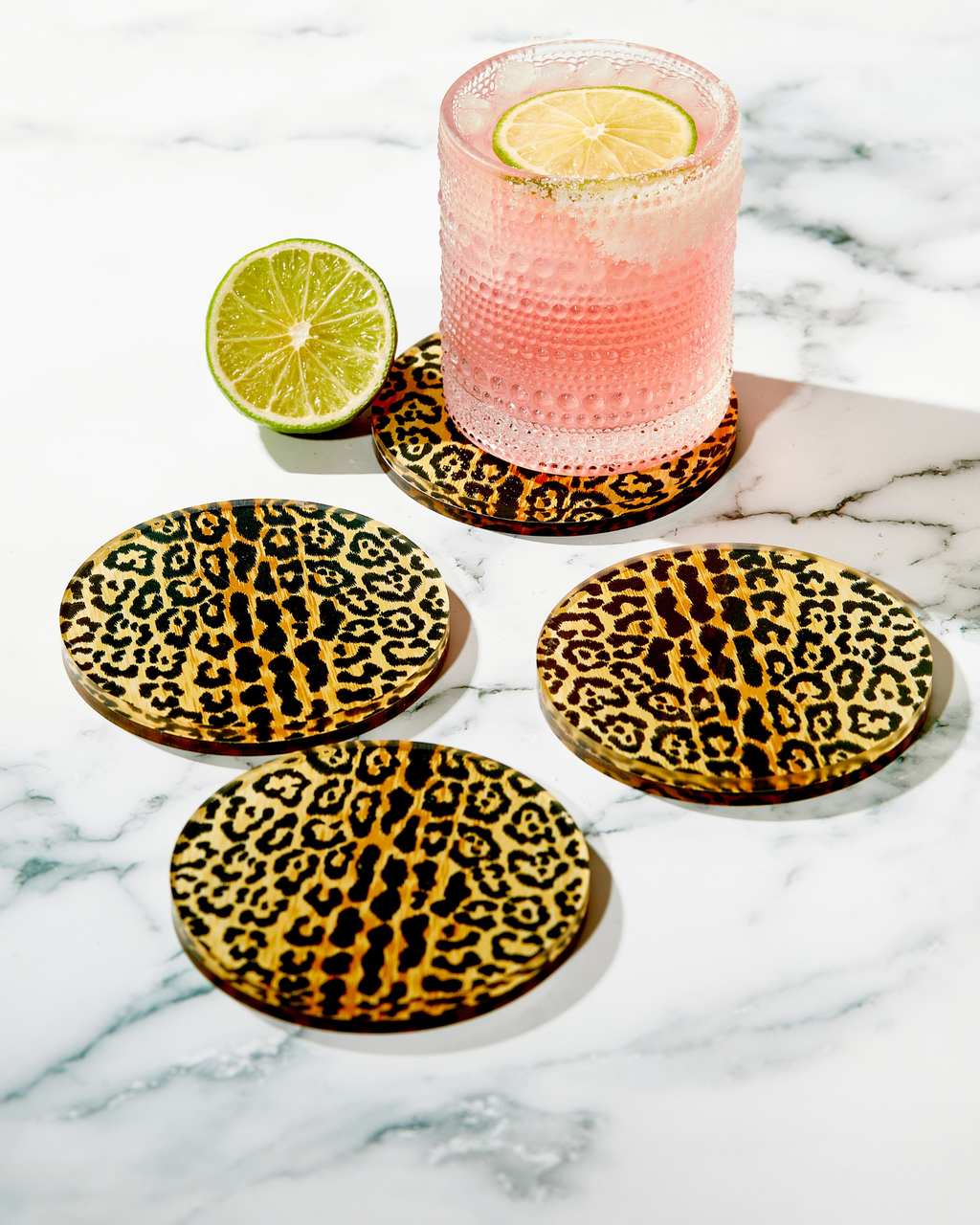 Leopard Print Coaster Set