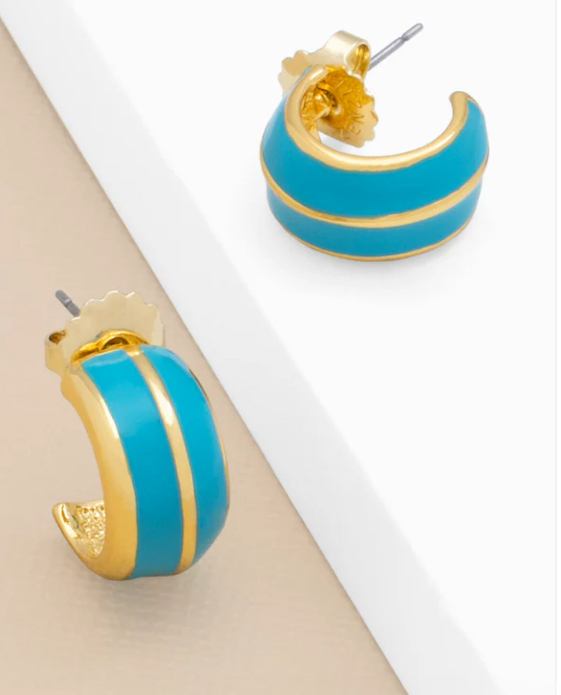 Colorful Enamel Huggie Earring
