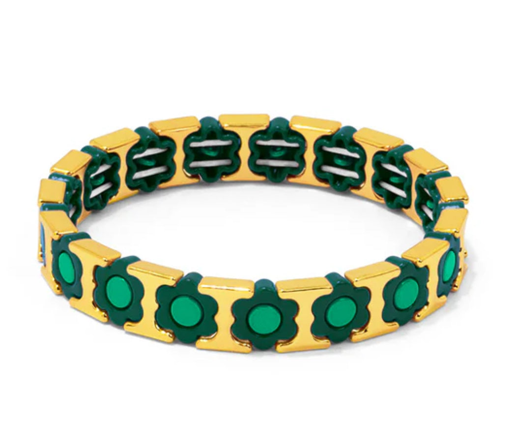 Flower Enamel Stretch Bracelet