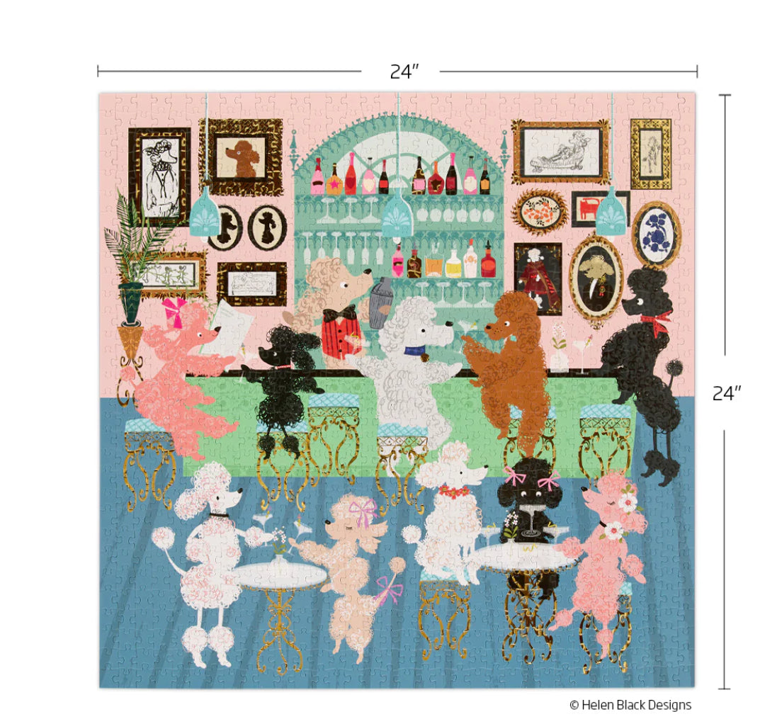 Poodle Martini Lounge 1000 Piece Puzzle