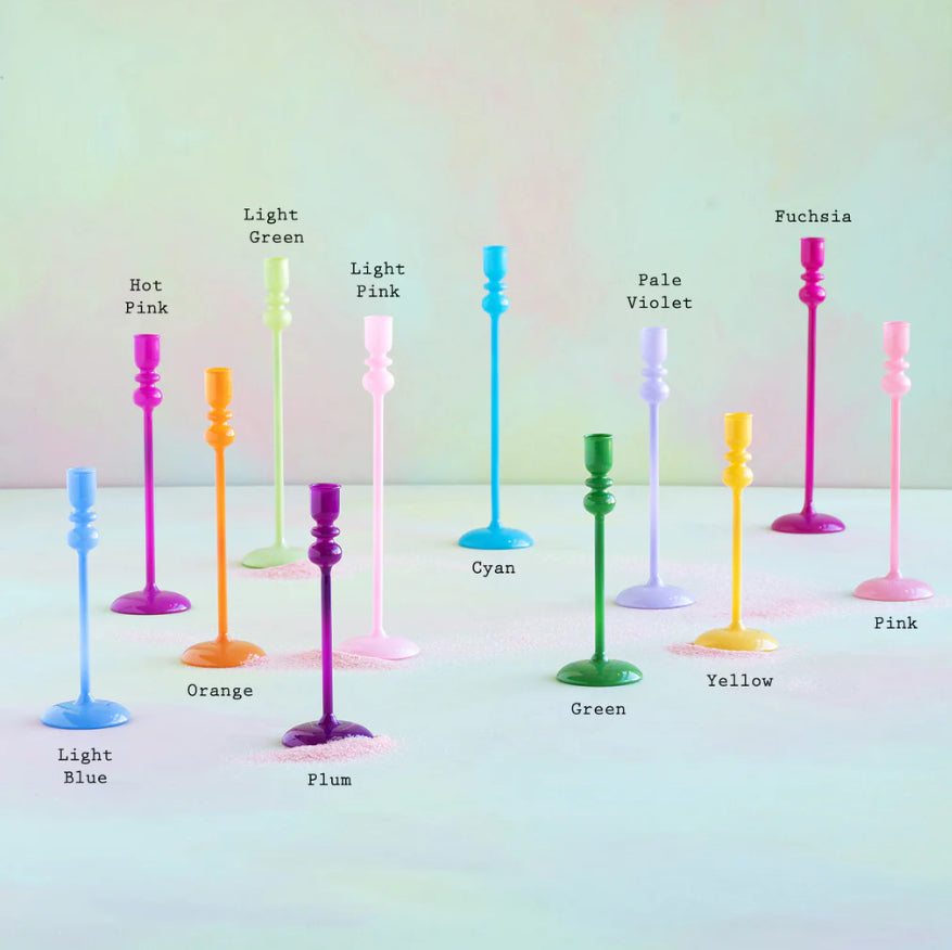 Sugar Plum Taper Candle Holder- Glitterville