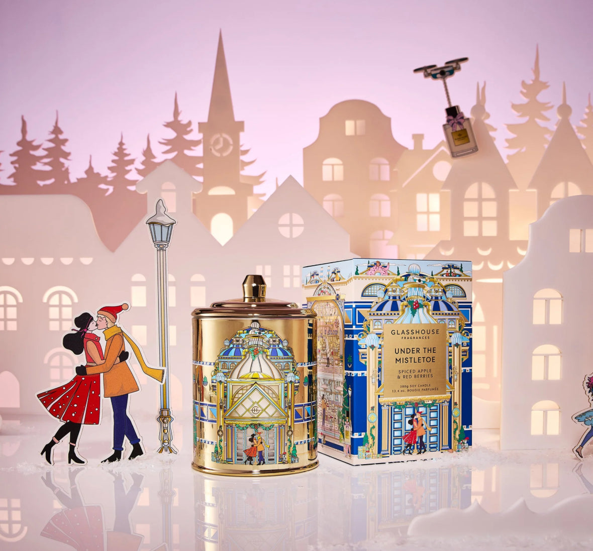 Under the Mistletoe 13.4 oz Glasshouse Candle