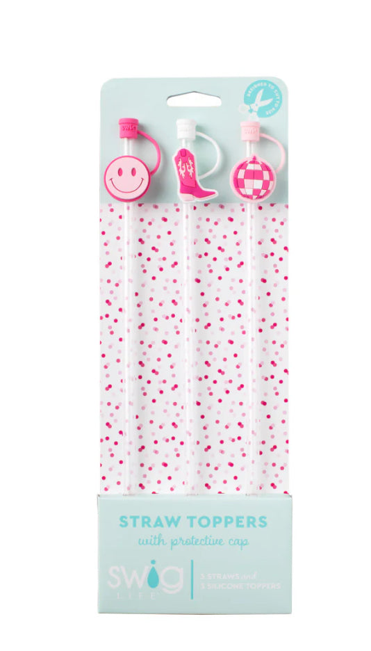 Let’s Go Girls Straw Topper Set