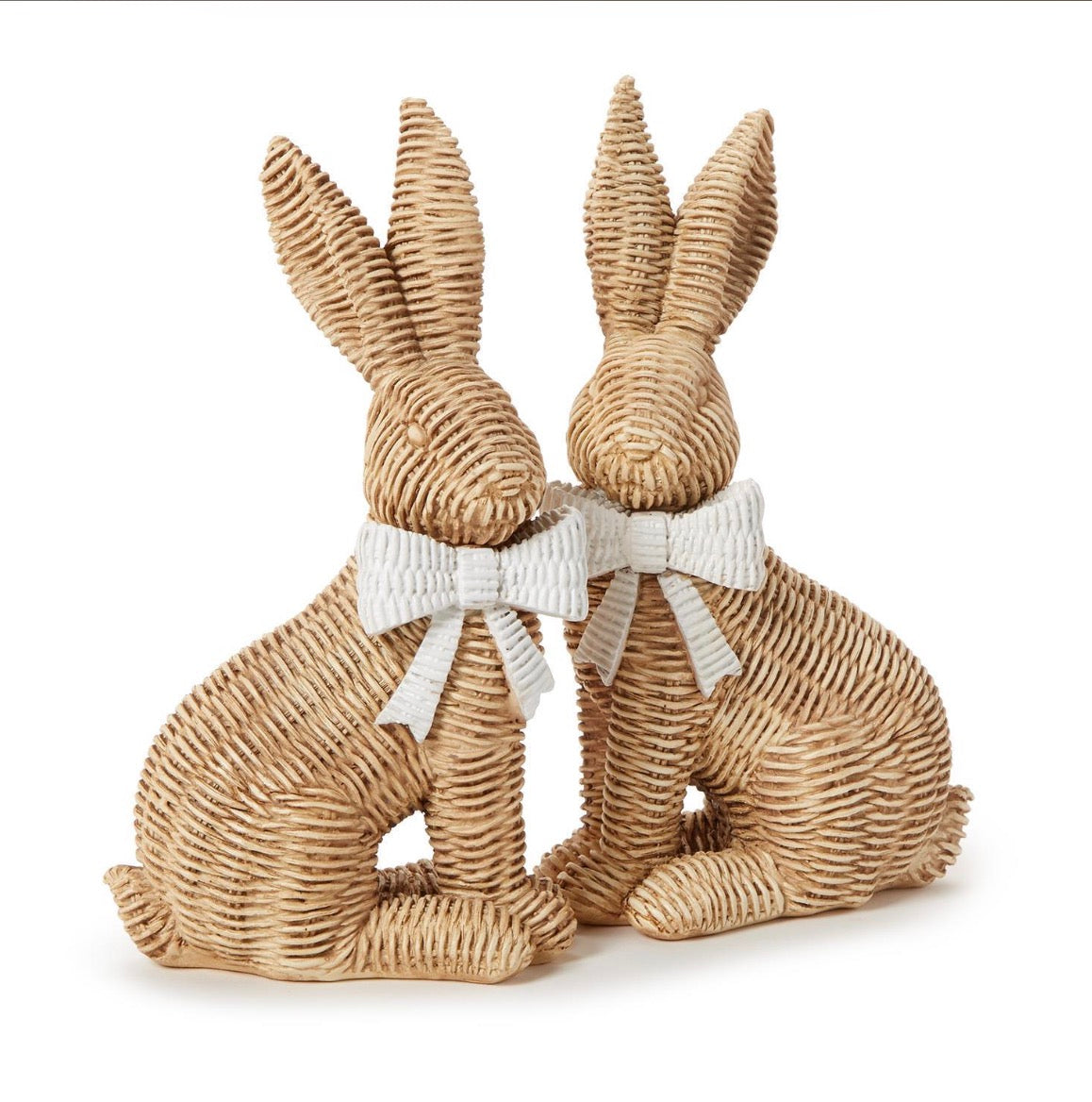 Wicker Weave Easter Bunnies | Set of 2