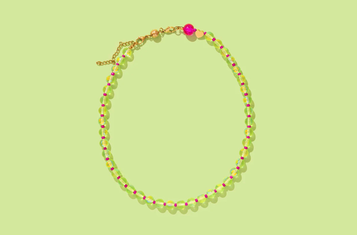 Kenzie Green + Pink Necklace by Taylor Elliott Designs