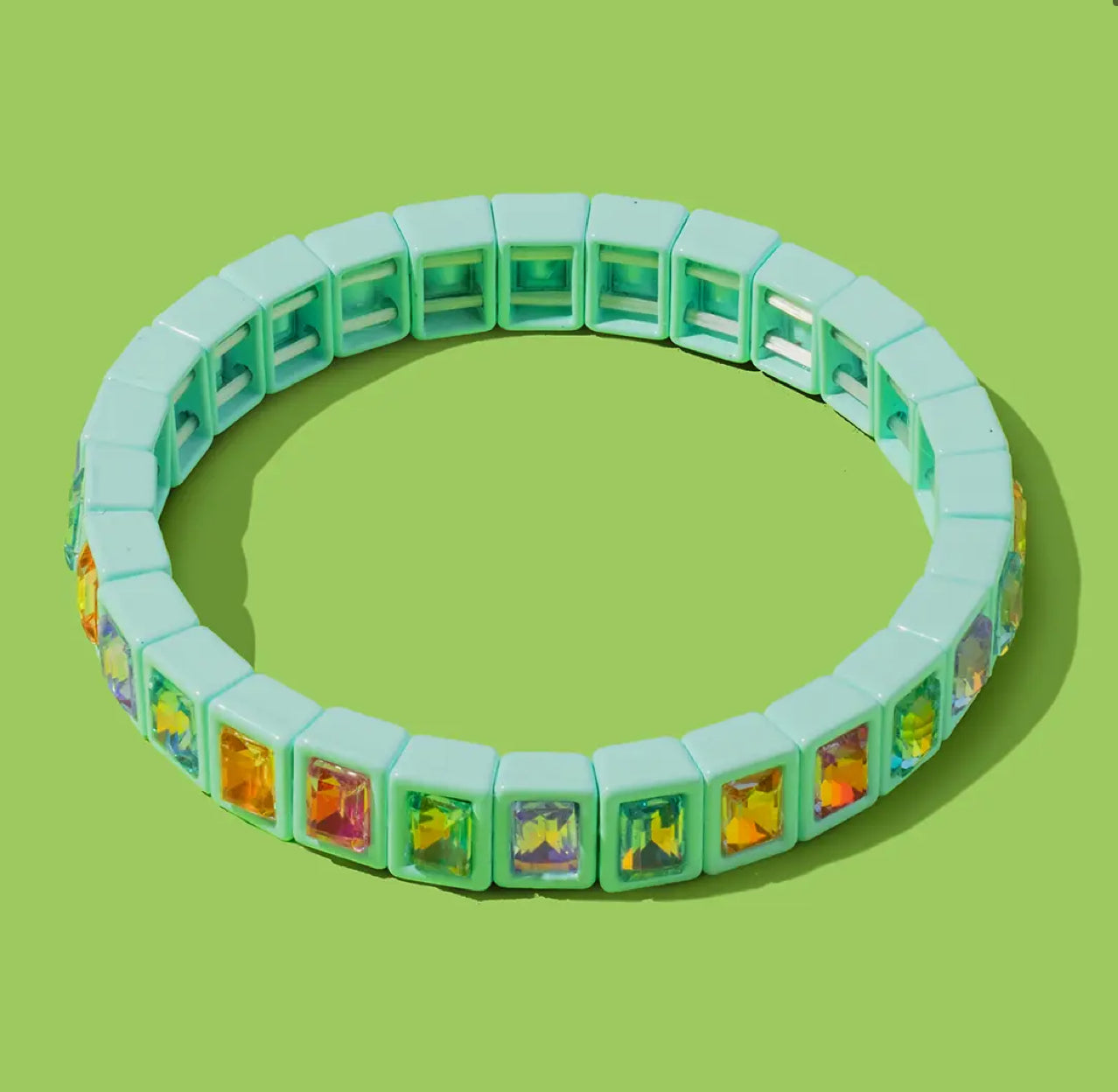 Penelope Enamel Stretch Bracelet by Taylor Elliott Designs