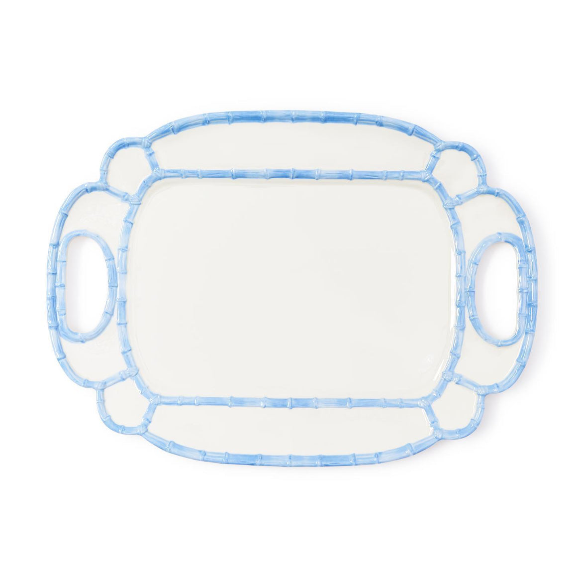French Blue Bamboo Melamine Tray