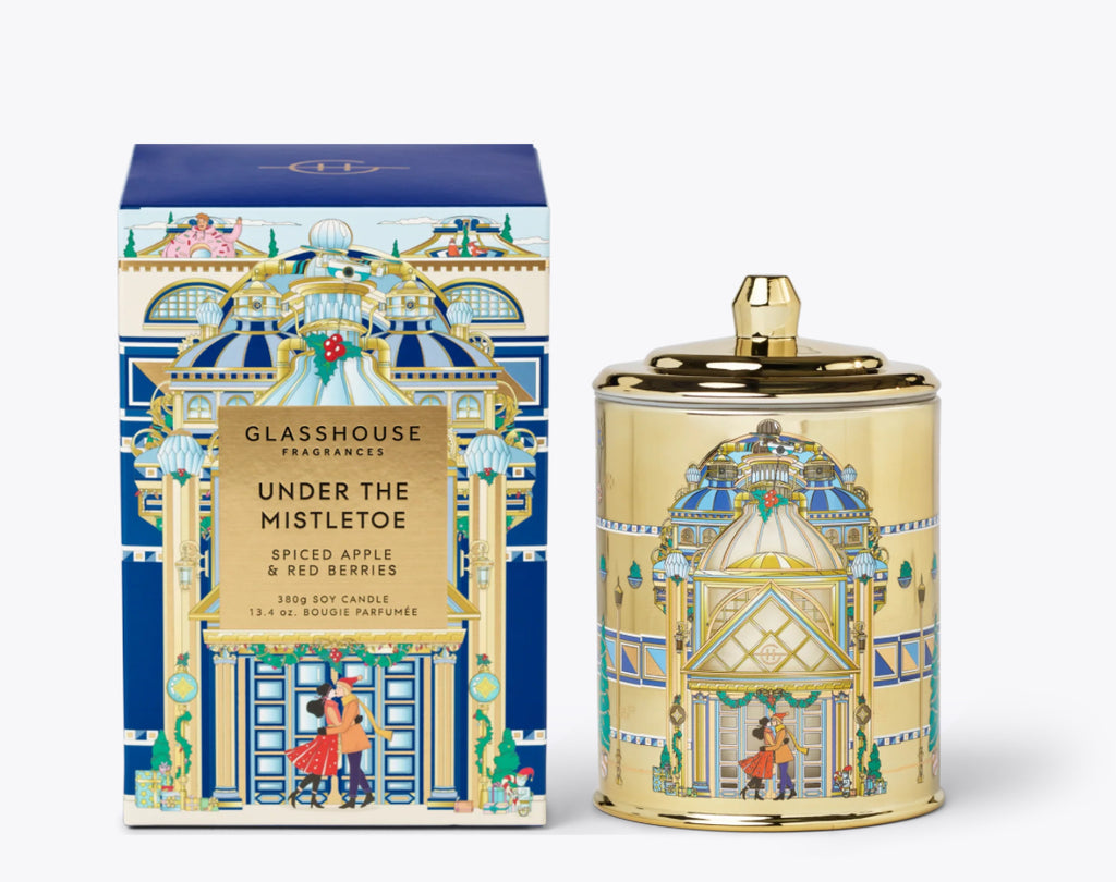 Under the Mistletoe 13.4 oz Glasshouse Candle