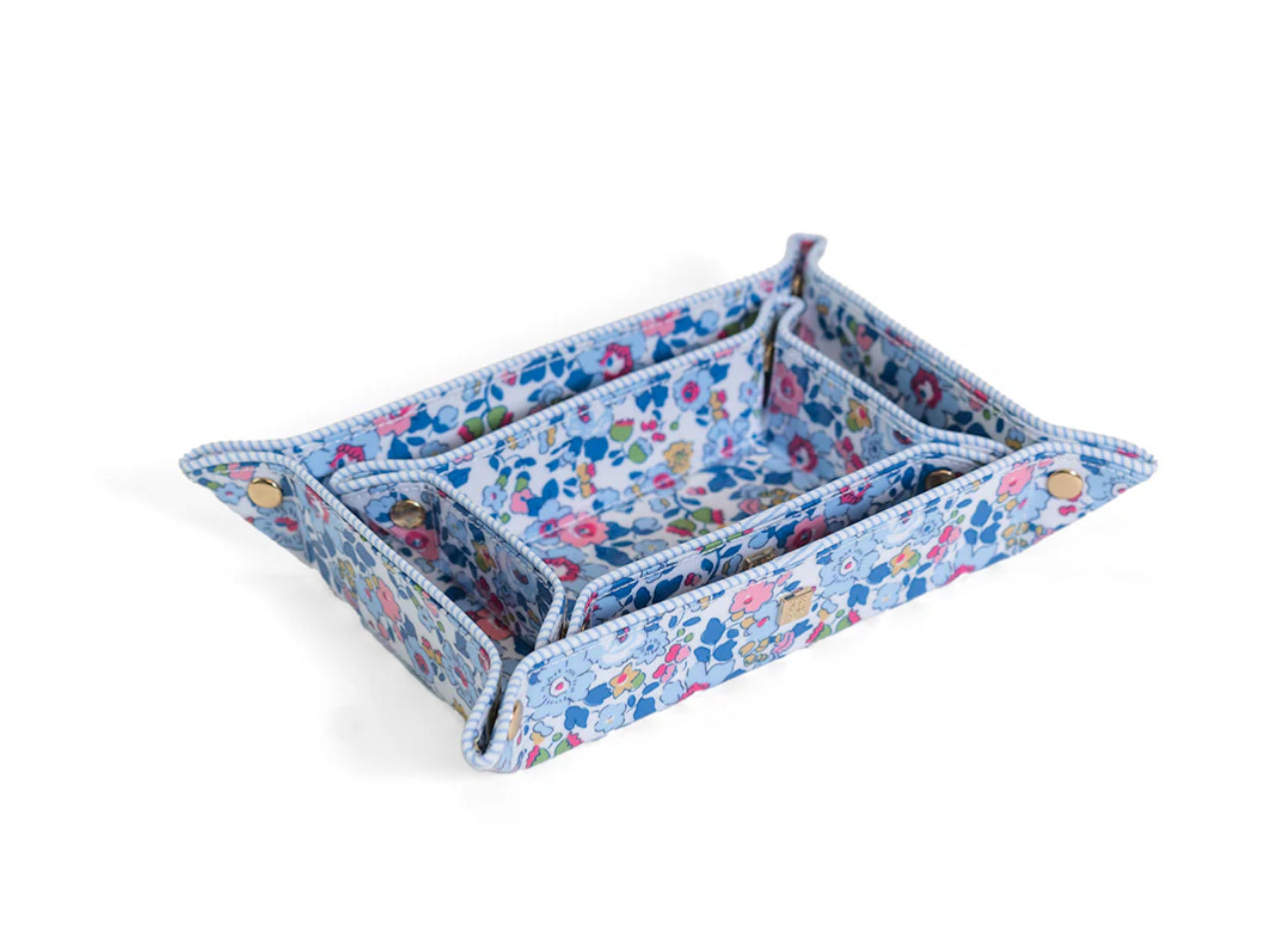 BridgeHampton Floral Glossy Valet Tray Set by TRVL Design