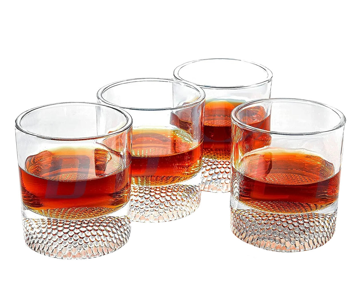 Low Ball Golf Ball Whiskey Glass Set of 4