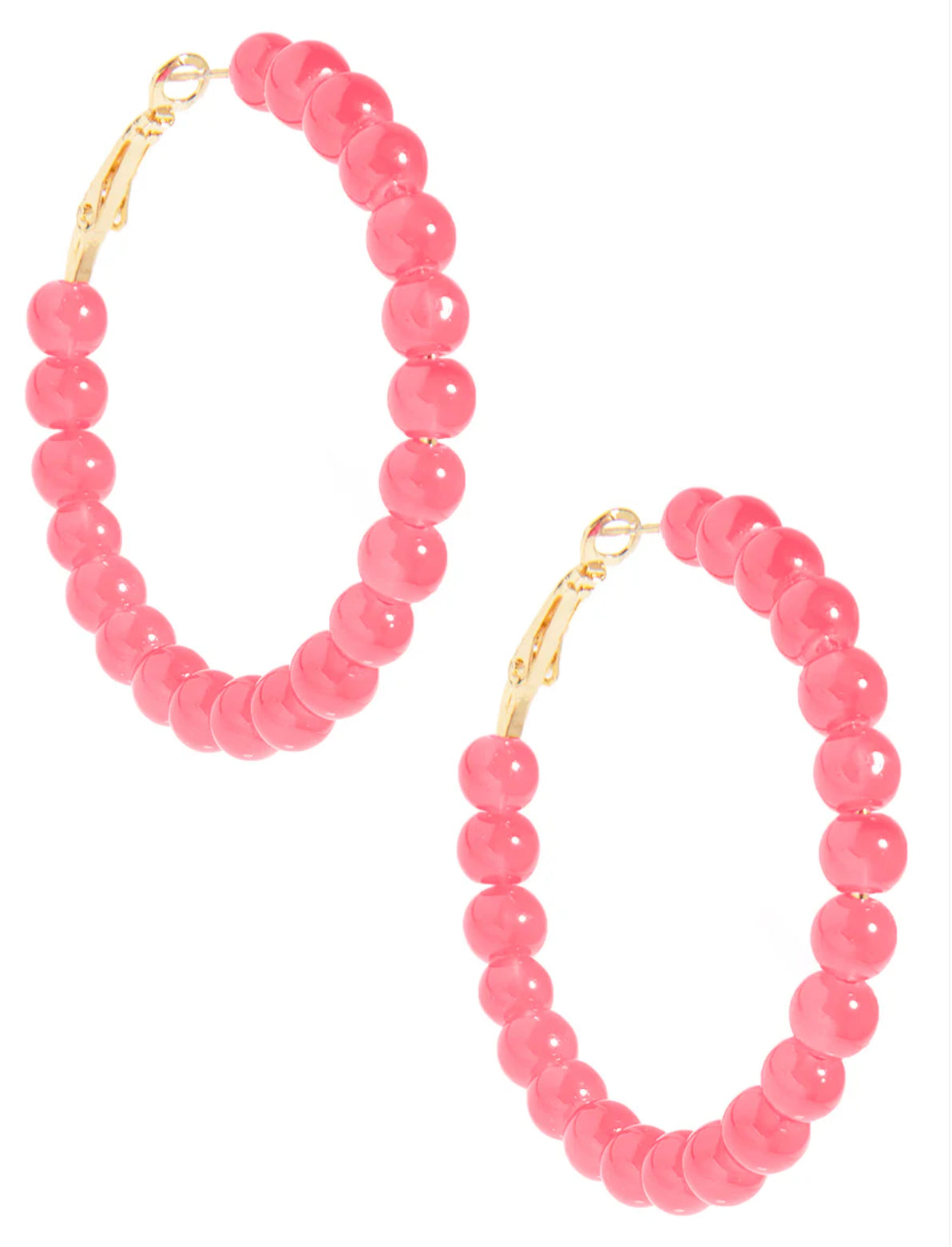 Layla Glass Bead Medium Hoop Earring