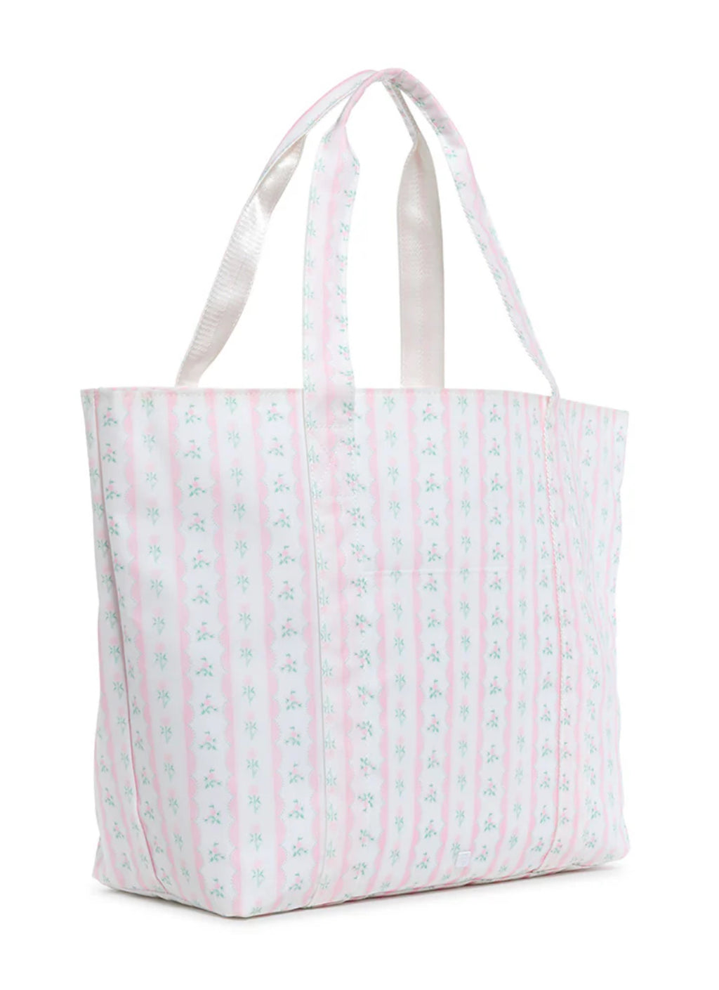 Pink Ribbon Floral Jumbo Tote by TRVL Design
