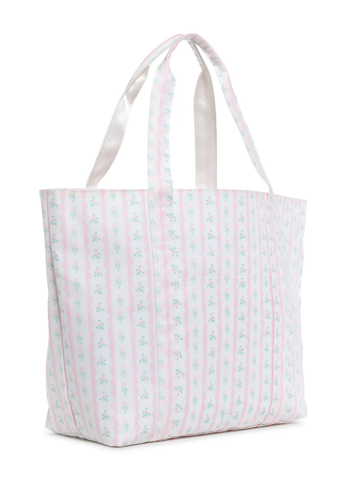 Pink Ribbon Floral Jumbo Tote by TRVL Design