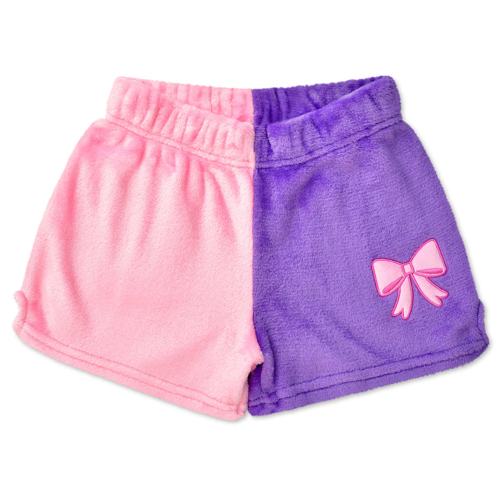 Pretty Bows Color Block Plush Shorties