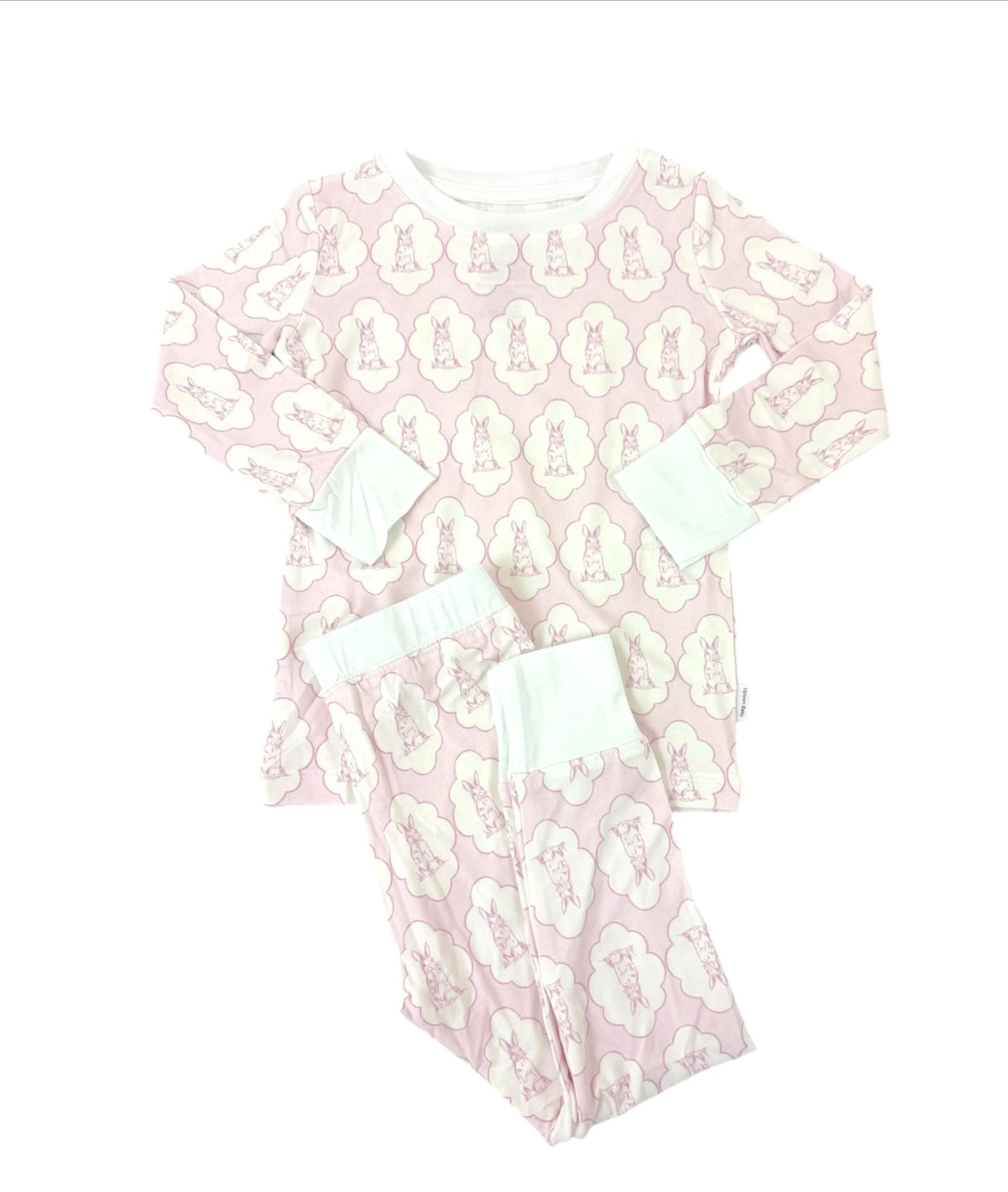 Pink Bunny Two Piece Pajama Set: The Uptown Baby