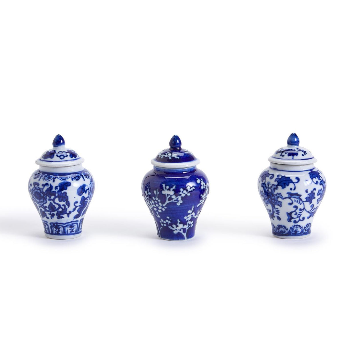 Mini Chinoiserie Ginger Jar with Bamboo Picks Asst Patterns