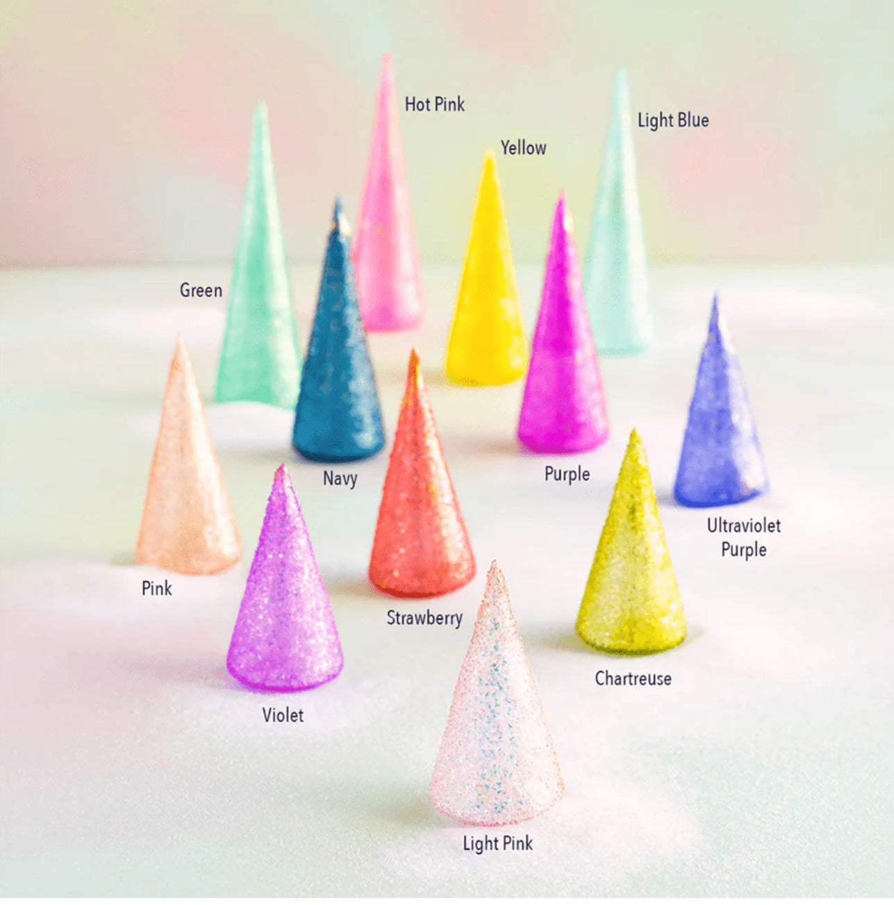 Rainbow Sparkle Glass Tree- Glitterville
