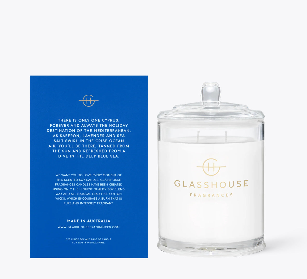 Glasshouse Diving into Cyprus 13.4oz Candle