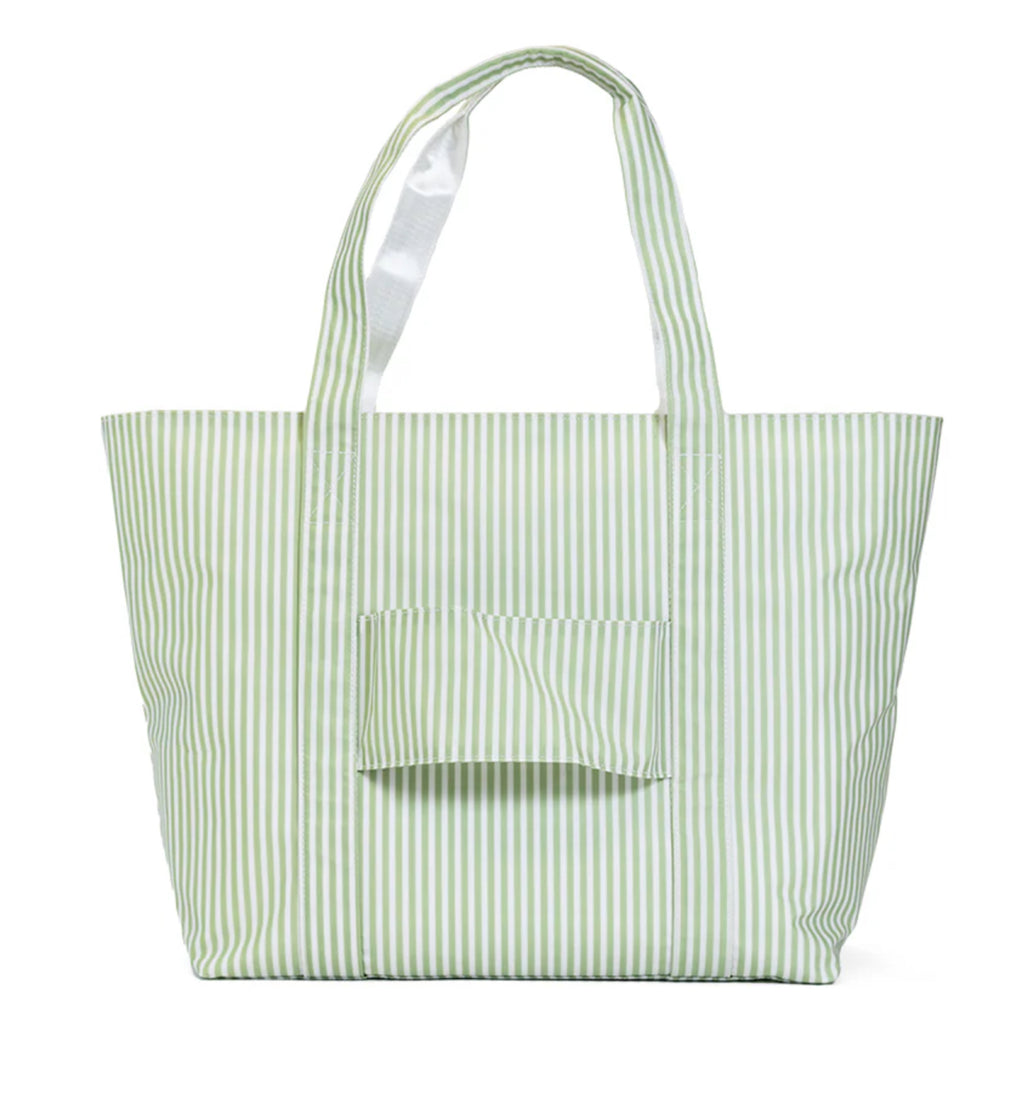 Pimlico Stripe Sage Jumbo XL Tote by TRVL Design