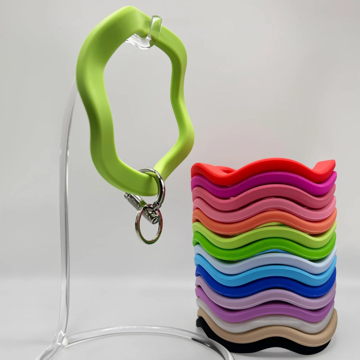 Babe and Bangle Wavy Key Ring