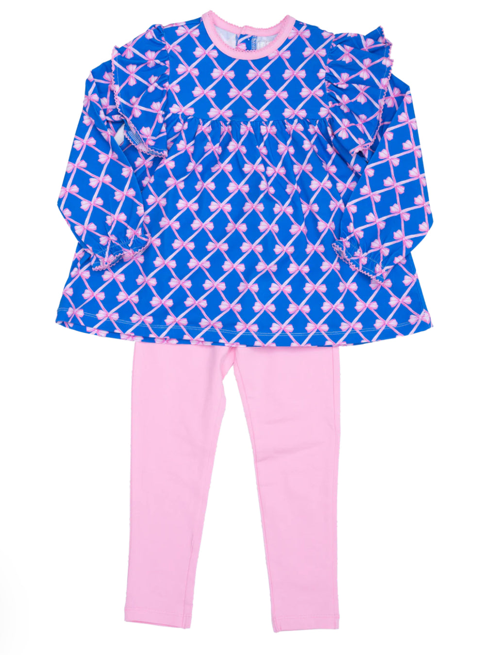 The Oaks Apparel Blue Ribbon Bows Abree Legging Set