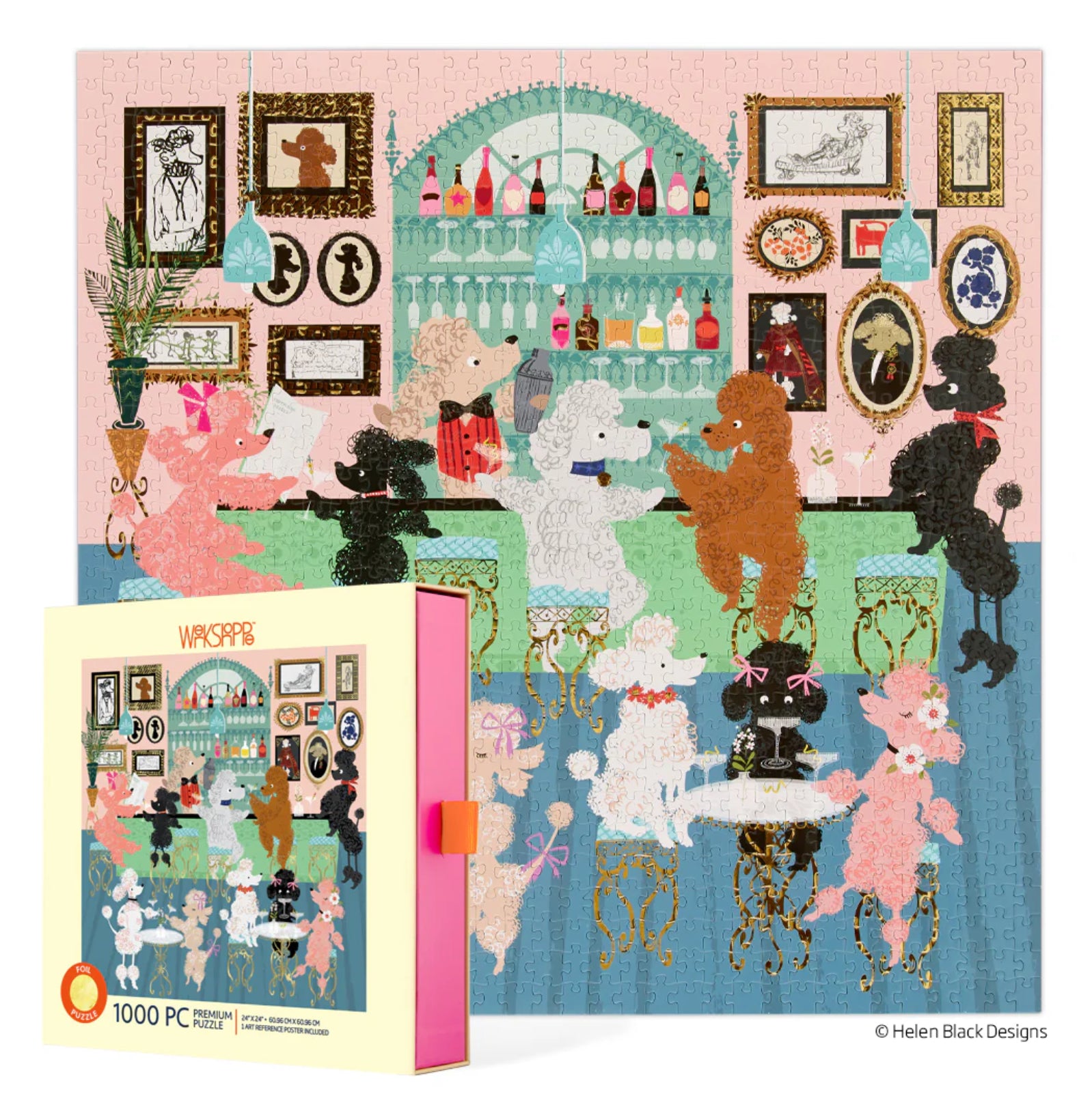 Poodle Martini Lounge 1000 Piece Puzzle