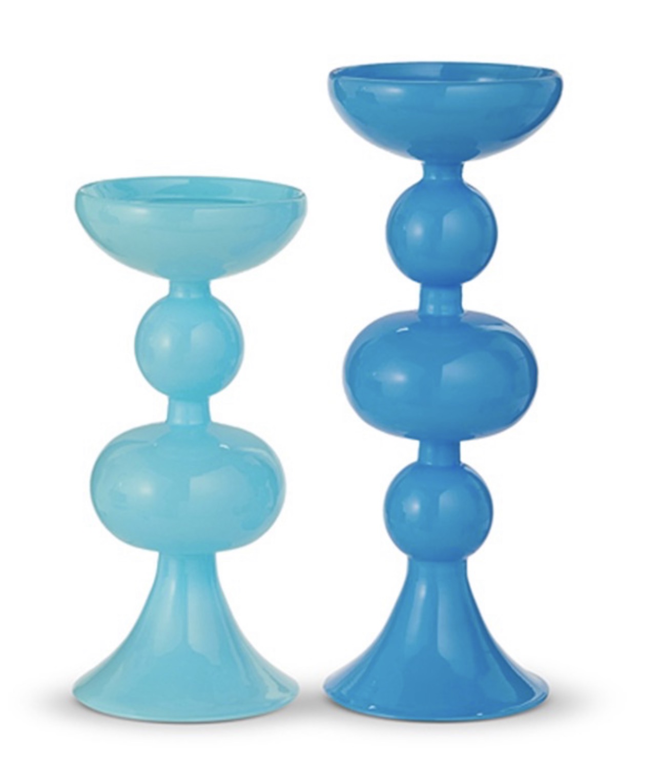 Glass Pillar Candle Holders