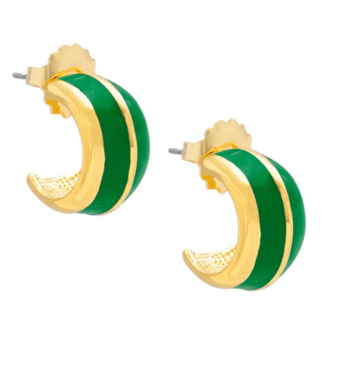 Colorful Enamel Huggie Earring