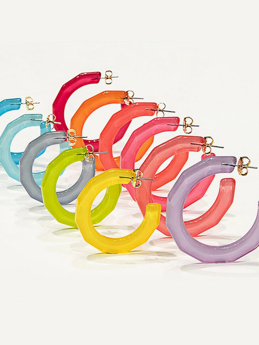 Small Textured Hoop Earrings