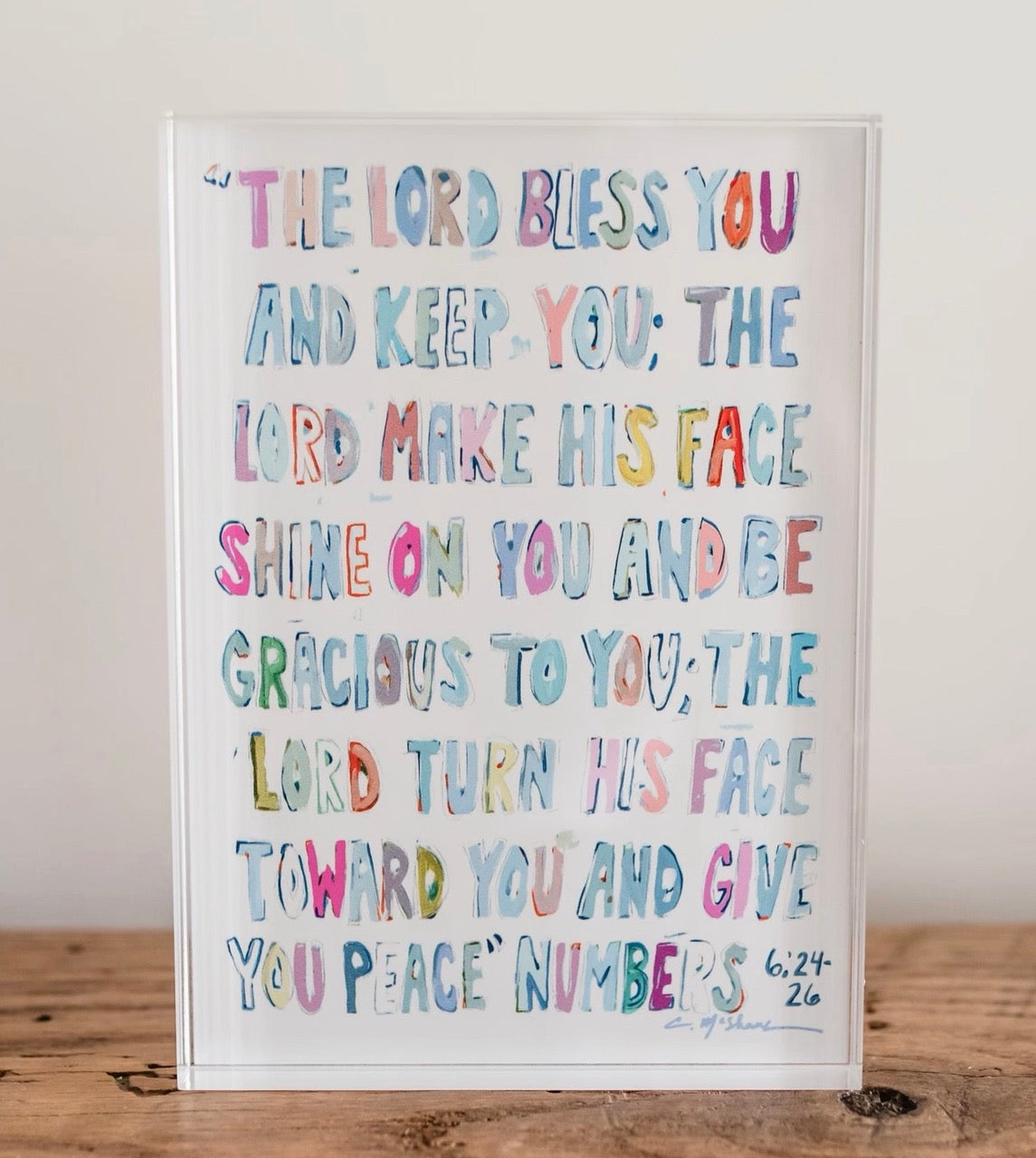 Numbers 6:24-26 Acrylic Block