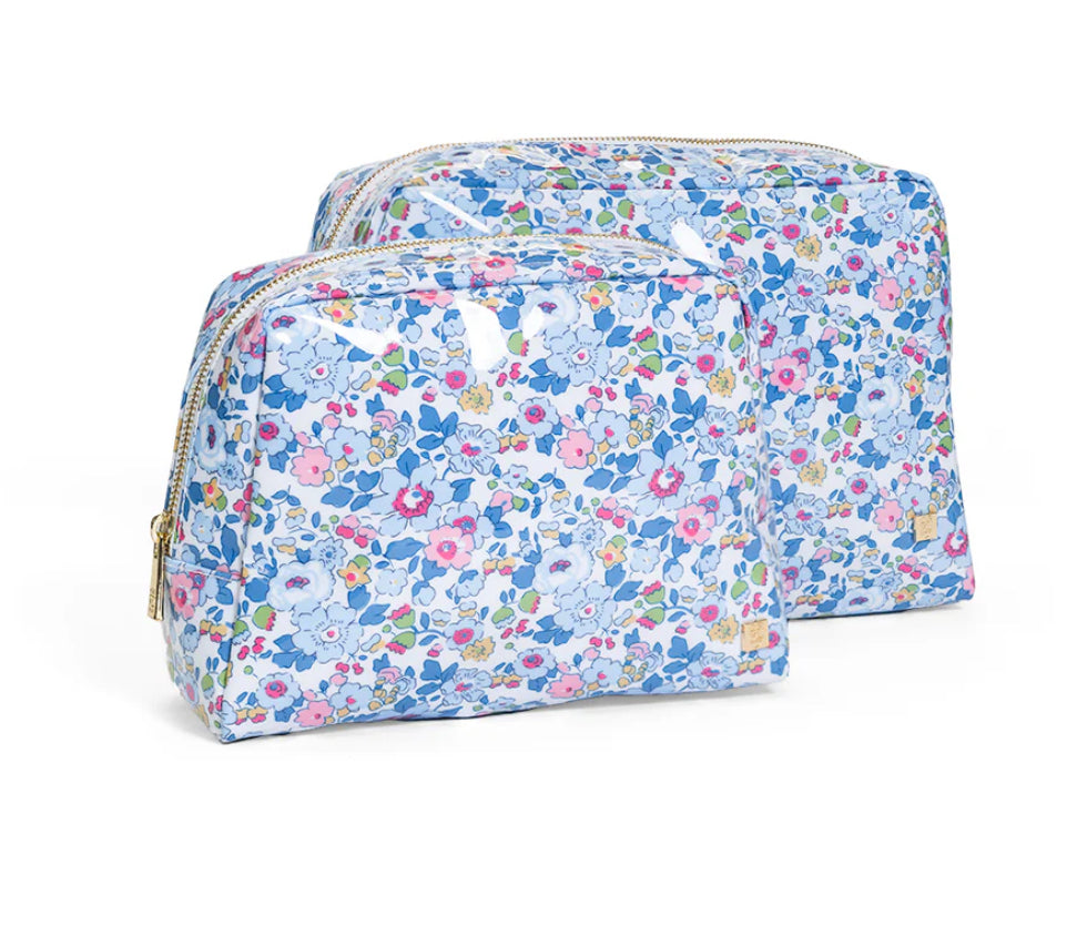 TRVL BridgeHampton Floral Glossy Wash Bag Set