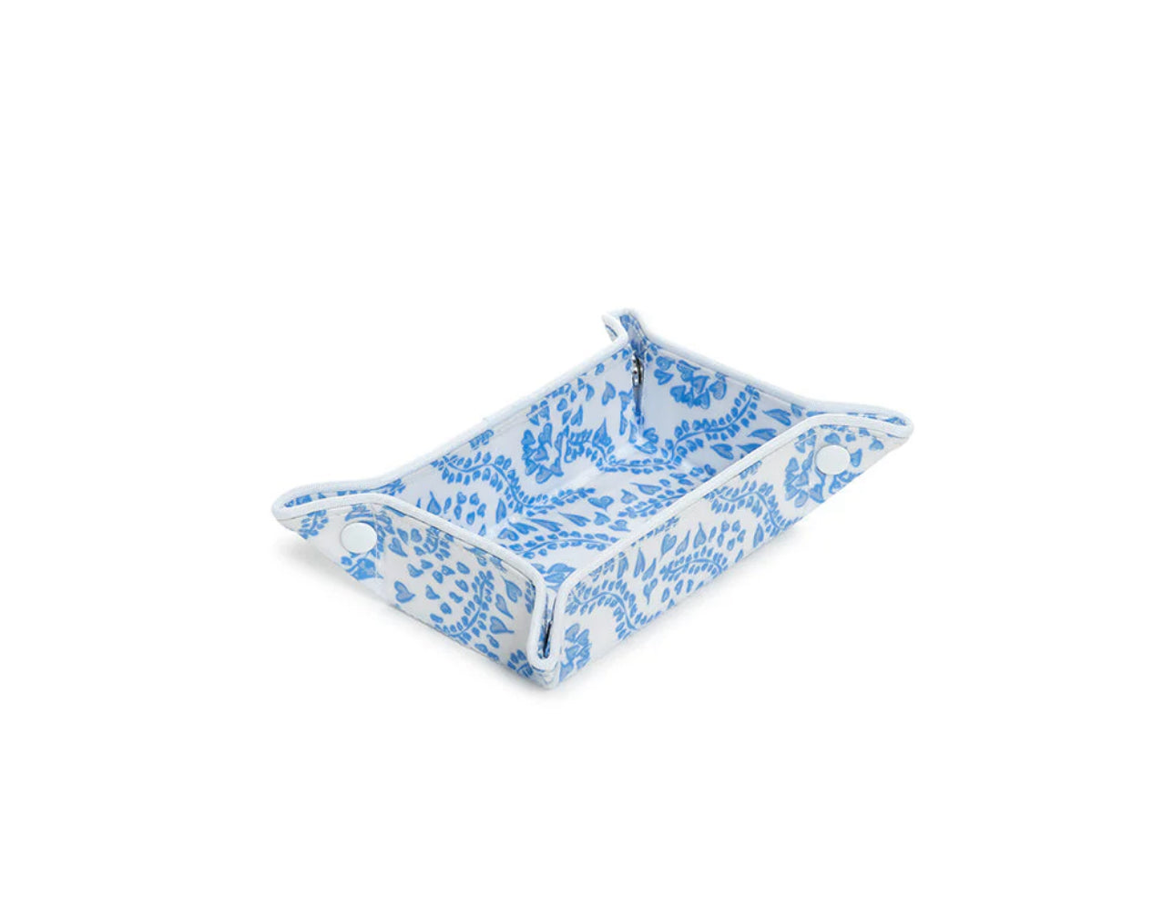 Blue Glossy Heart Valet Tray Set by TRVL Design