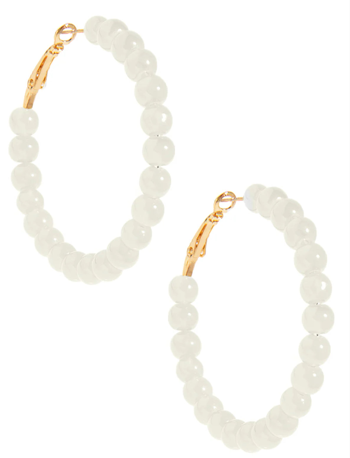 Layla Glass Bead Medium Hoop Earring