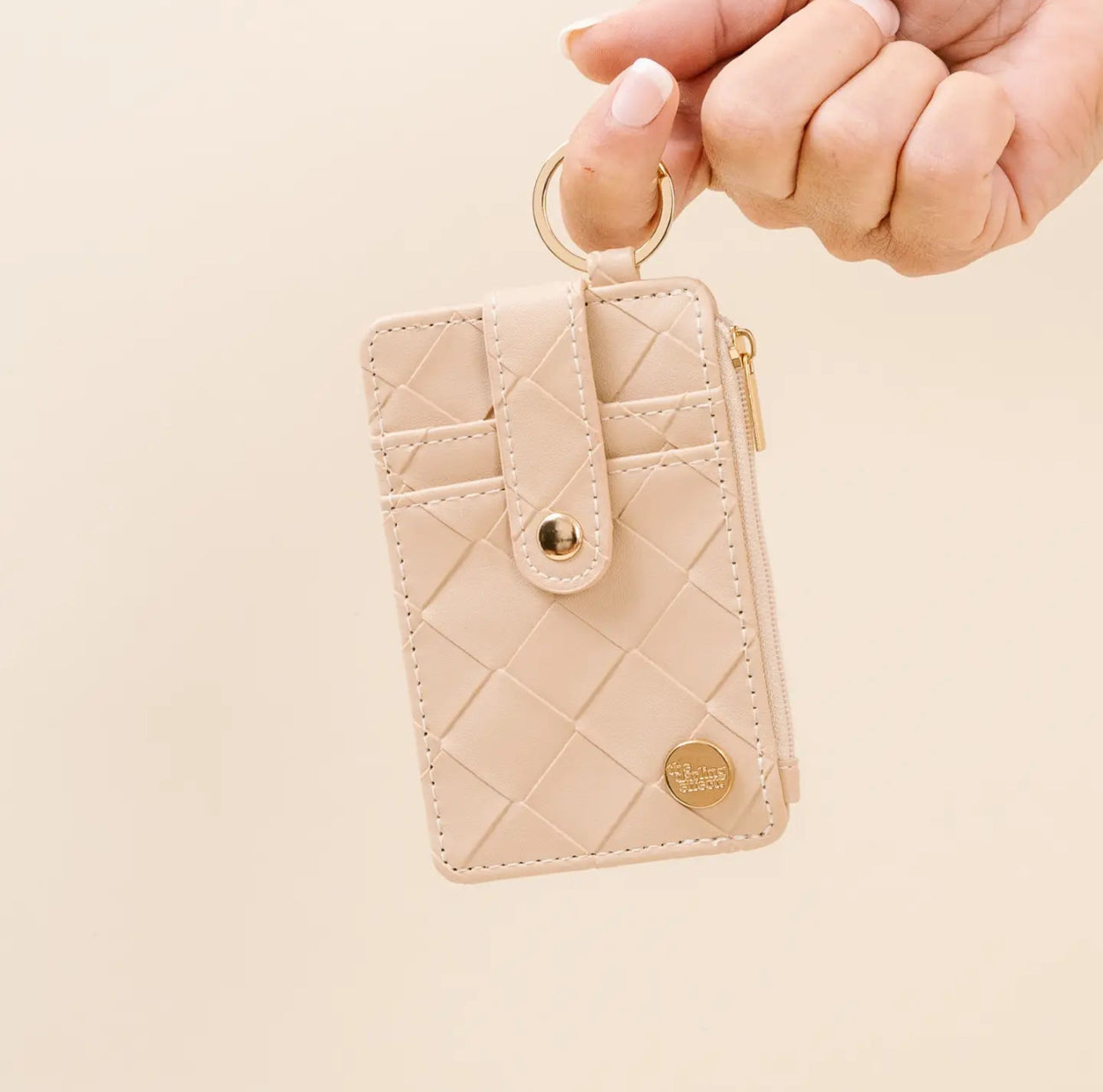 Oat Woven Keychain Wallet