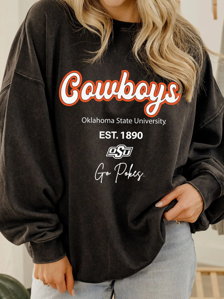 OSU Cowboys Letterman Chrome Hi-Dive Sweatshirt